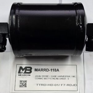 JOHN DEERE, CASE HARVESTER & MC CORMIC M/O F/O INLINE RECEIVER DRYER - 90 ° FITTING