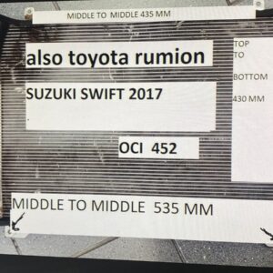 TOYOTA RUMION, STARLET & SUZUKI SWIFT 2020, IGNIS, ERTIGA CONDENSOR